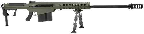 Barrett 14555 M107A1  50 BMG 10+1 29" Chrome-Lined Fluted Barrel, OD Green Cerakote Aluminum Receiver, OD Green Fixed Stock w/Thermal-Guard Cheek Piece & Sorbothane Recoil Pad, Optics Ready
