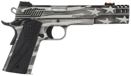 Kimber Mfg.,inc 3700840 Independence 1911  45 ACP 8+1 5" Rear Serrations Stainless Steel Slide Custom Flag Themed Cerakote G-10 Grip