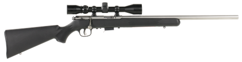 Savage Arms 95200 93 FVSS XP Full Size 22 WMR 5+1 21" Matte Stainless Heavy Barrel, Matte Drilled & Tapped Stainless Steel Receiver, Matte Black Fixed Synthetic Stock, 3-9x40mm Duplex, Right Hand
