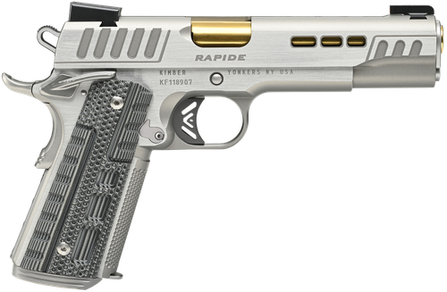 Kimber Mfg.,inc 3000423CA Rapide Dawn (CA) (MA) 45 ACP 8+1 5" KimPro Silver Front and Rear Serrations Stainless Steel Slide Gray/black Rapide G10 Grip