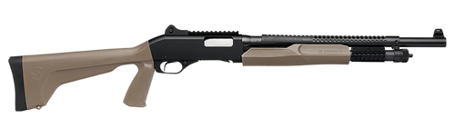 Stevens 19468 320 Security 12 Gauge Pump 5+1 18.50" Matte Black Heat Shield Barrel, Picatinny Rail Receiver, Bottom Picatinny Rail, Tactical w/Pistol Grip Flat Dark Earth Synthetic Stock, Ambidextrous
