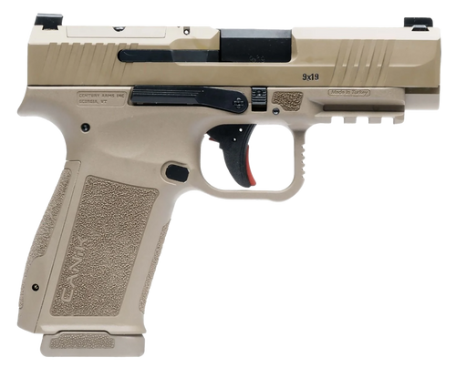 Canik HG7883DN Mete MC9LS Sub-Compact Frame 9mm Luger 17+1 3.64" Black Steel Barrel Flat Dark Earth Serrated Steel Slide, Flat Dark Earth Polymer Frame w/Picatinny Rail, Interchangeable Backstrap Grip