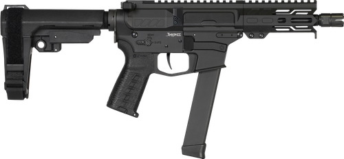 CMMG 99A890FAB Banshee MKGS 9mm Luger 33+1 5" Black Nitride Medium Taper Threaded Barrel, EML 4" M-LOK Handguards, Black Armor Cerakote Aluminum Picatinny Rail Receiver, CMMG Zeroed Grips