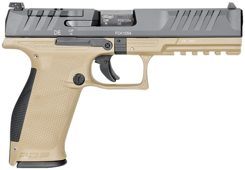 Walther Arms 2858410 PDP Optic Ready 9mm Luger 5" 18+1 Black Steel Slide Performance Duty Textured  Polymer Grip (Full Size)