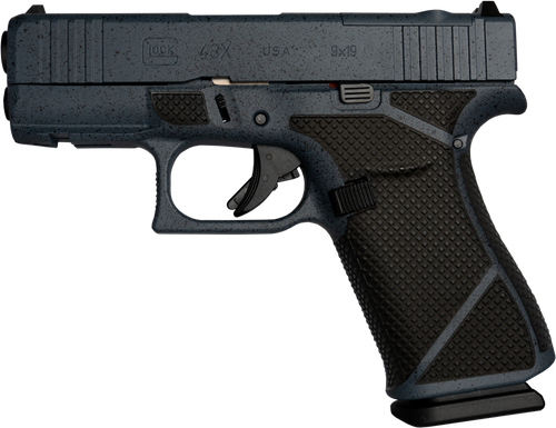 Glock UX4350204FRMOSNURBST G43X MOS Slim Sub-Compact Frame 9mm Luger 10+1 3.41" Black GMB Barrel Urban Stonewash Cerakote MOS Cut/Serrated Steel Slide & Polymer Frame w/Beavertail, Ambidextrous