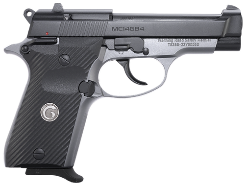 Girsan 390827 MC14G84  380 ACP 13+1 3.80" Black Steel Barrel, Black Serrated Steel Slide, Stainless Aluminum Frame w/Beavertail, Black Polymer Grip