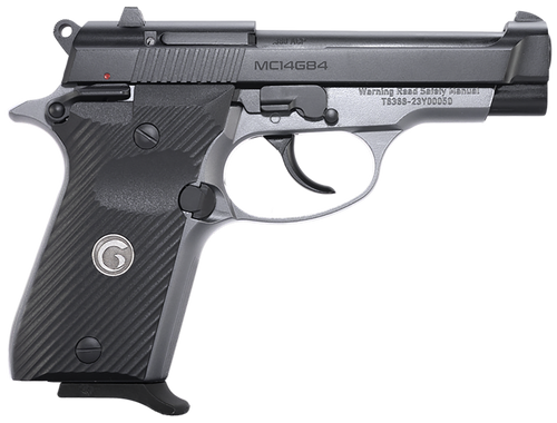 Girsan 390827 MC14G84  380 ACP 13+1 3.80" Black Steel Barrel, Black Serrated Steel Slide, Stainless Aluminum Frame w/Beavertail, Black Polymer Grip
