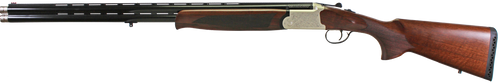 Iver Johnson Arms IJ600410LW28S IJ600 Lightweight Full Size 410 Gauge Break Open 3" 2rd 28" Black Over/Under Vent Rib Barrel, Silver Engraved Aluminum Receiver, Fixed Walnut Wood Stock, Ambidextrous