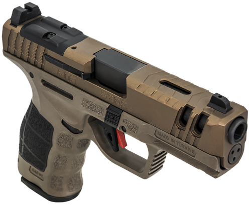 SAR USA SAR9CG3BR SAR9 C Gen3 Compact Frame 9mm Luger 15+1 4" Black Steel Barrel, Bronze Steel Optic Ready/Ported/Serrated Slide, Bronze Polymer Frame w/Picatinny Rail, Interchangeable Backstrap Grip