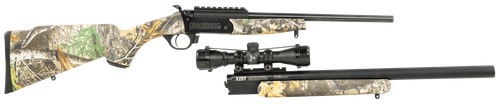 Traditions CRX62200621 Crackshot XBR Package 22 Cal/27 Long Cal 16.50"-20" Blued Barrel, Realtree Edge Stock Includes Two Barrels, 4x32 Scope, Three Firebolt Arrows