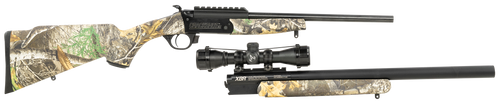 Traditions CRX62200621 Crackshot XBR Package 22 Cal/27 Long Cal 16.50"-20" Blued Barrel, Realtree Edge Stock Includes Two Barrels, 4x32 Scope, Three Firebolt Arrows