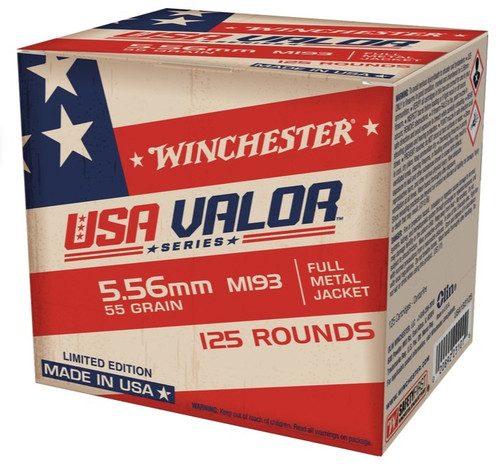 USA Valor 5.56 M193 55gr FMJ 125/Bx
