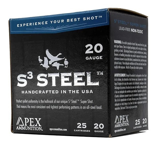 WF S3 Steel 20GA 3" 1oz #4 25/Bx