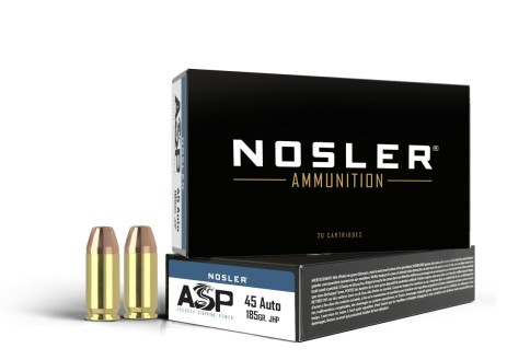 Nosler 45 ACP 185gr JHP ASP 50/Bx