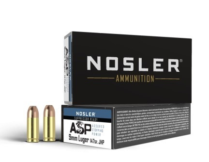Nosler 9mm 147gr JHP ASP 50/Bx