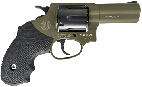 Rossi 2RP631FLOK RP63  Small Frame 357 Mag/38 Special +P 6rd 3" Sniper Green Cerakote Stainless Steel Barrel, Satin Stainless Cylinder, Sniper Green Cerakote Stainless Steel Frame, Black LOK Grip