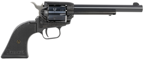 Heritage Mfg RR22B6PG Rough Rider  22 LR 6 Shot, 6.50" Black Steel Barrel, Black Zinc Alloy Frame, Black Cylinder, Black Polymer Grip, Hammer/Thumb Safety, Exposed Hammer