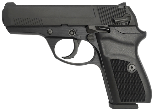 Rock Island 56798 LI380  Compact 380 ACP 8+1, 3.55" Black Steel Barrel, Black Parkerized Serrated Slide, Black Parkerized Steel Frame w/Beavertail, Black Polymer Grip