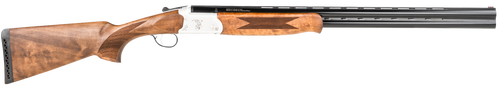 TriStar 33112 Trinity LT O/U 12 Gauge 28" 2rd 3" Silver Engraved Aluminum Rec Turkish Walnut Stock Right Hand (Full Size) Includes 5 MobilChoke
