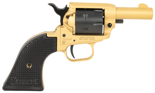 Heritage Mfg BK22SC Barkeep  22 LR 6 Shot 2.68" Gold Cerakote Barrel, Gold Cerakote w/Black Accents Frame, Black Cerakote Cylinder, Black Star Polymer Grips