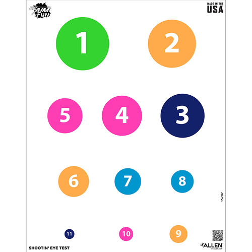 EZ AIM 24X19 PAPER TGT FUN EYE TEST 4PK MULTI