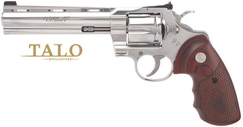 Python 357 Mag 6", Sna ke Scale Walnut Grips