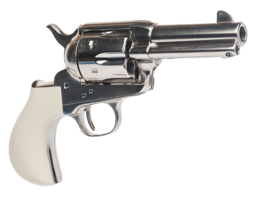 Cimarron CA346DOC Doc Holliday Thunderer Combo 45 Colt (LC) 6 Shot, 3.50" Nickel Barrel, Cylinder & Frame, White Birds Head Grips w/"Doc Holliday" Engraved In The Backstrap