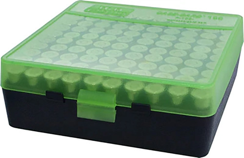 Ammo Box 100 Round 45 Flip Top ClrGrn/Black