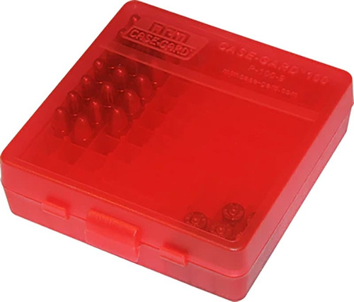 Ammo Box 100 Round 45 Flip Top Clr/Red