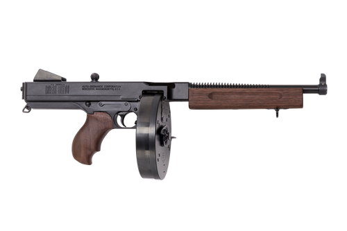 Thompson TA510D 1927A-1 Deluxe 45 ACP Caliber with 10.50" Barrel, 10+1 Capacity (Drum), Blued Metal Finish, Walnut Grip Right Hand