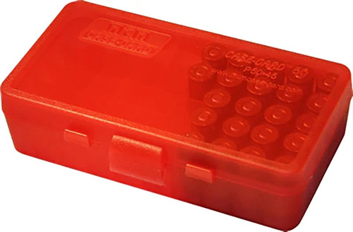 Ammo Box 50 Round 45 Flip Top Clr/Red