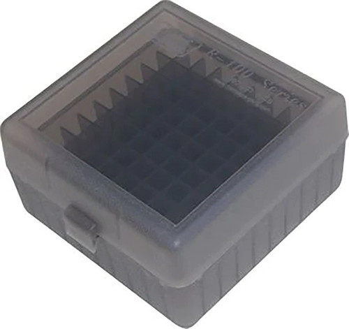 Ammo Box 100 Round Flip Top Clr/Smoke