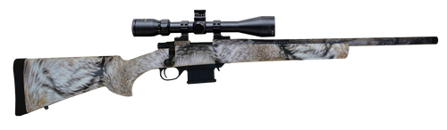 Howa HMA70222FY M1500 Mini Action Full Size 223 Rem 5+1 20" Yote Camo Dip Threaded Barrel, Steel Receiver Drilled & Tapped, Fixed HTI Yote Synthetic Stock, Nikko Stirling GamePro 4-12x40mm