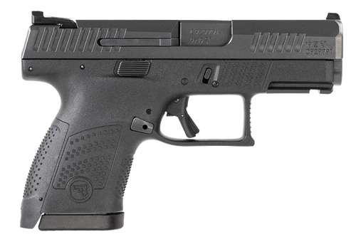 CZ-USA 91560 P-10 S  9mm Luger 12+1 3.50" Black Steel Barrel, Black Nitride Serrated Steel Slide, Black Polymer Frame w/Picatinny Rail, Black Interchangeable Backstrap Grip, Ambidextrous