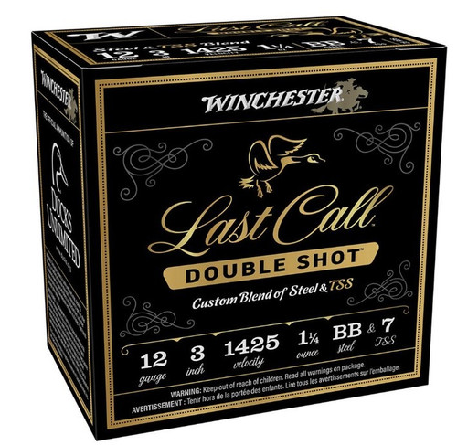 Last Call Dbl Shot 12GA 3" 1-1/4oz BB/7TSS 25/Bx