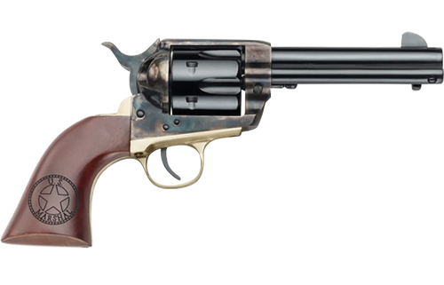 Pietta HF45USM434/COMB 1873 Great Western II U.S. Marshal 45 Colt (Long Colt) 6rd 4.75" Blued Steel Barrel & Cylinder Blued Steel Frame, Walnut Engraved Grip, Exposed Hammer, Includes 45 ACP Cylinder