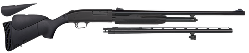 Mossberg 54330 500 Bantam Field/Deer 20 Gauge 5+1 22" Vent Rib with Dual Bead Sights Barrel/24" Fully Rifled with Adj Rifle Sights Barrel Blued Steel Rec Black 4 Position Flex Adjustable Stock