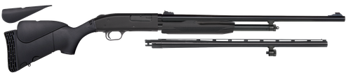 Mossberg 54330 500 Bantam Field/Deer 20 Gauge 5+1 22" Vent Rib with Dual Bead Sights Barrel/24" Fully Rifled with Adj Rifle Sights Barrel Blued Steel Rec Black 4 Position Flex Adjustable Stock