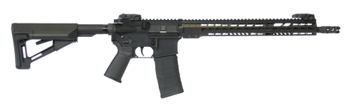 ArmaLite M15TAC16 M-15 Tactical 5.56x45mm NATO 30+1 16" Barrel, Black Hard Coat Anodized Receiver,  Adjustable Magpul STR Collapsible Stock, Magpul MBUS Front & Rear Sights, Flash Hider, Optics Ready