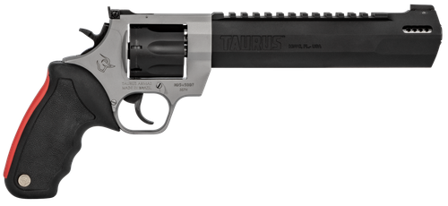 Taurus 2357085RH Raging Hunter  357 Mag 7rd 8.38" Matte Black Oxide Cylinder & Barrel Matte Stainless Steel Frame Black Rubber with Integrated Red Cushion Insert Grip