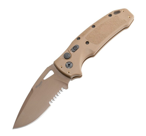 Sig K320A Knife Auto Fold 3.5"DropPM17Tan