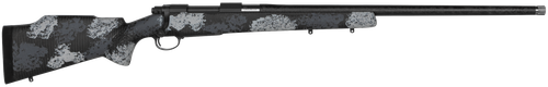 Nosler 44548 M48 Long-Range Carbon 6.5 Creedmoor 4+1 26" Carbon Fiber Wrapped Barrel, Sniper Gray Cerakote Metal Finish, Elite Midnight Camo Manners MCS-T Elite Tac Stock