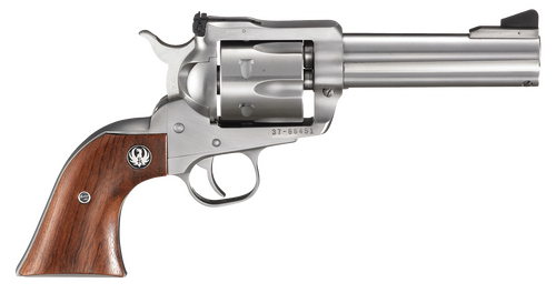 Ruger 0309 Blackhawk  357 Mag 6rd 4.63" Satin Stainless Steel Barrel, Cylinder & Frame, Hardwood Grip, Transfer Bar Safety, Exposed Hammer