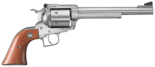 Ruger 0804 Super Blackhawk  Large Frame 44 Rem Mag/44 Special 6rd 7.50" Satin Stainless Steel Barrel, Cylinder & Frame, Hardwood Grip, Transfer Bar Safety, Exposed Hammer