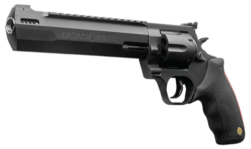 Taurus 2440081RH-DLX Raging Hunter  44 Rem Mag 5rd 8.37" Matte Black Oxide Cylinder Matte Black Aluminum Black Rubber with Integrated Red Cushion Insert  Grip Includes Case