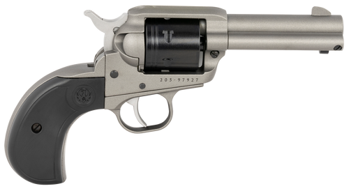 Ruger 2016 Wrangler  22 LR 6 Shot 3.75" Silver Cerakote Steel Barrel, Silver Cerakote Aluminum Frame, Black Cerakote Cylinder, Black Birdshead Grip, Exposed Hammer