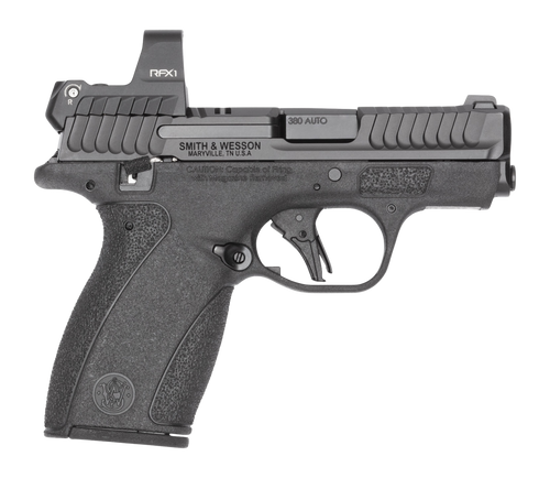Smith & Wesson 14787 Bodyguard 2.0 w/Optic Micro-Compact 380 ACP 10+1 2.75" Black Armornite Barrel, Black Armornite Stainless Steel Serrated w/Viridian RFX1 Green Dot Slide, Black Polymer Frame, Textu