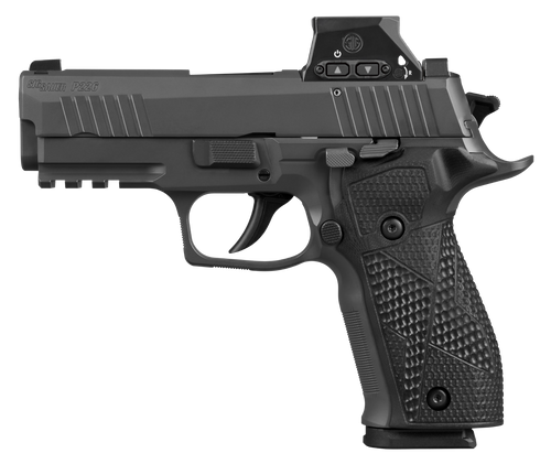 Sig Sauer 226XCA9RXSL10 P226X w/Optic Carry 9mm Luger 10+1 3.80" Bull Barrel w/Target Crown, Matte Black DLC Stainless Steel Serrated w/Optic Slide, Black Anodized Alloy Frame w/Picatinny Rail, Black