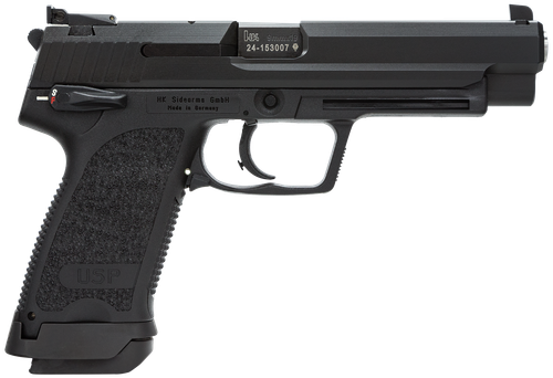 HK 81000363 USP Expert V1 9mm Luger 18+1, 5.19" Black Polygonal Rifled Barrel, Black Serrated Steel Slide, Black Polymer Frame, Black Polymer Grip Ambidextrous