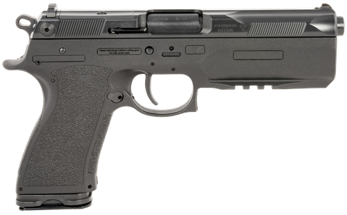 FK Brno US FKPSDFS75 PSD  7.5 FK 16+1 5.30" Black Tilting Barrel, Dark Gray Nitride Optic Cut/Serrated Steel Slide, Black Polymer Frame w/Beavertail & Picatinny Rail, Black Textured Polymer Grip